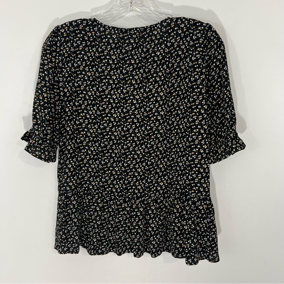 Madewell Courtyard Ruffle Hem Top in Playground Posies Size XS - Picture 9 of 10